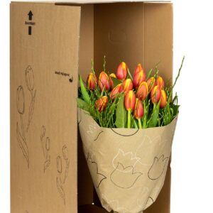 multicolour warme bos tulpen in doos